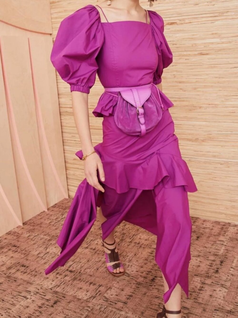 NWOT ULLA JOHNSON Marie Midi Dress in Orchid XS $575